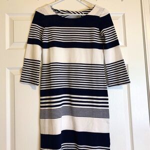 Lilly Pulitzer true navy coconut stripe jacquard Bay Dress XXS NWT